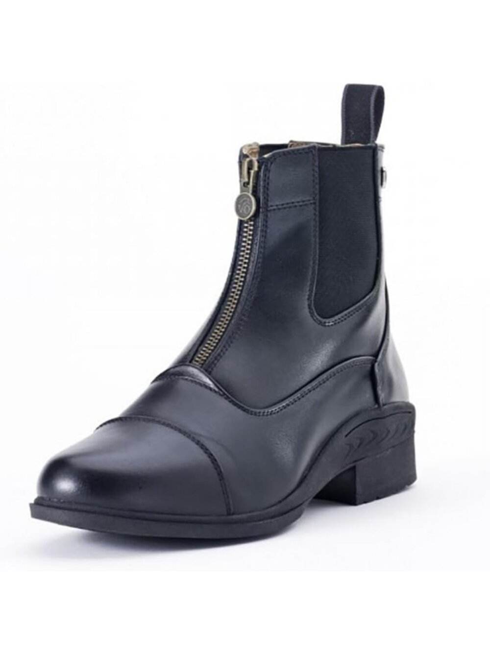 Lightweight Stylish Equestrian Ankle Paddock Boots - Synthetic Leather, Zip